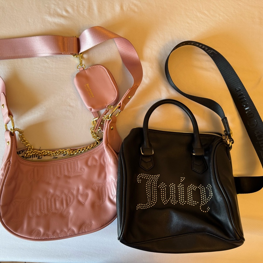 Juicy Couture Pink and Black Women's Bags Set